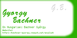 gyorgy bachner business card